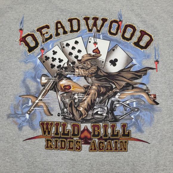 Vintage Western Skull Biker Shirt 2XL 25x29 Gray - Picture 12 of 13